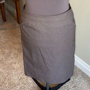 George Skirt brown knee length pencil pull on Office Professional Women's Sz M